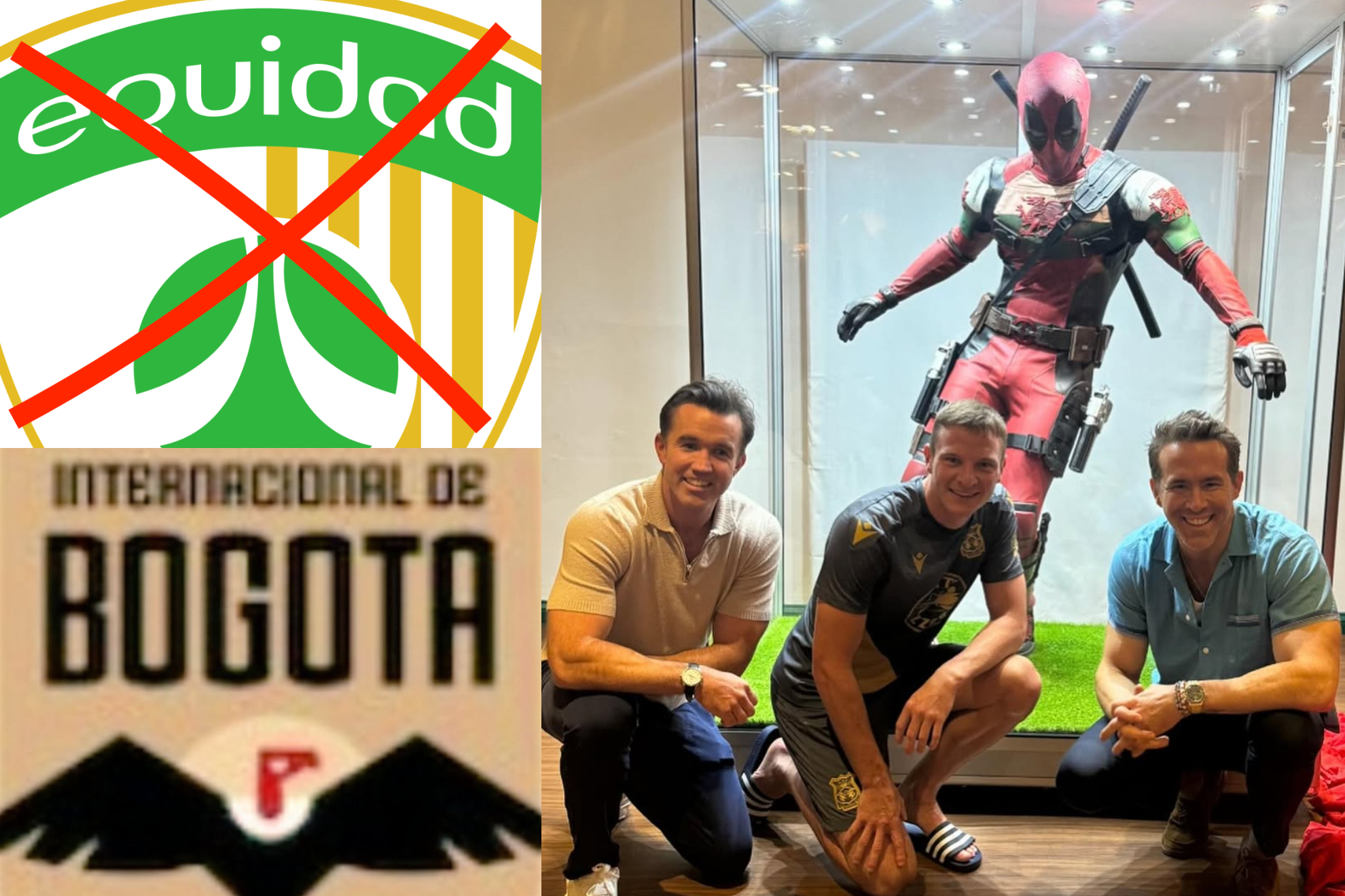 Filtran cambios de nombre, escudo y colores para La Equidad de los nuevos dueños, encabezados por Ryan Reynolds