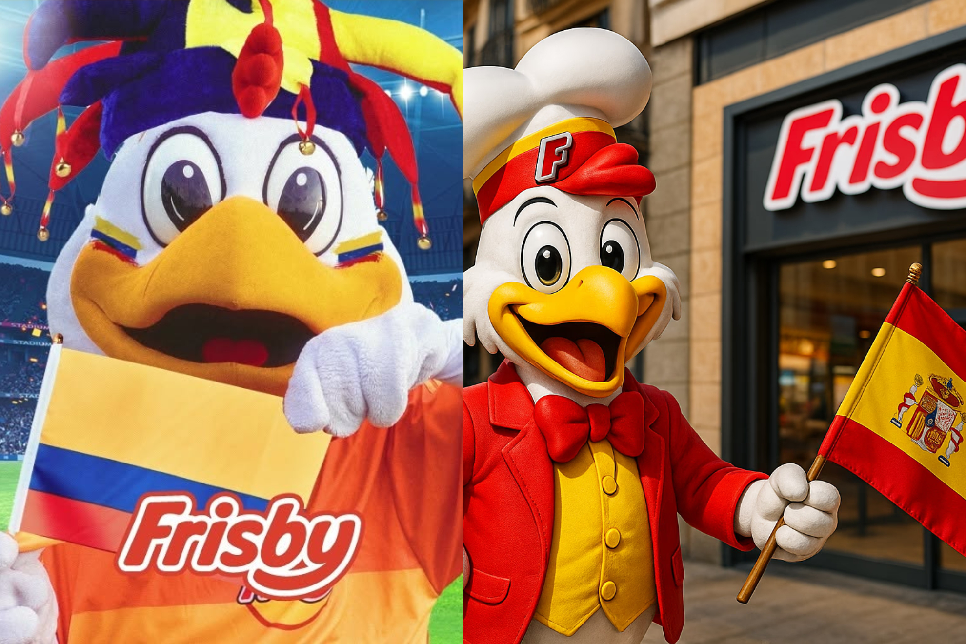 Hostoria del lío de lacompañía de pollo Frisby Colombia contra Frisby España por la marca