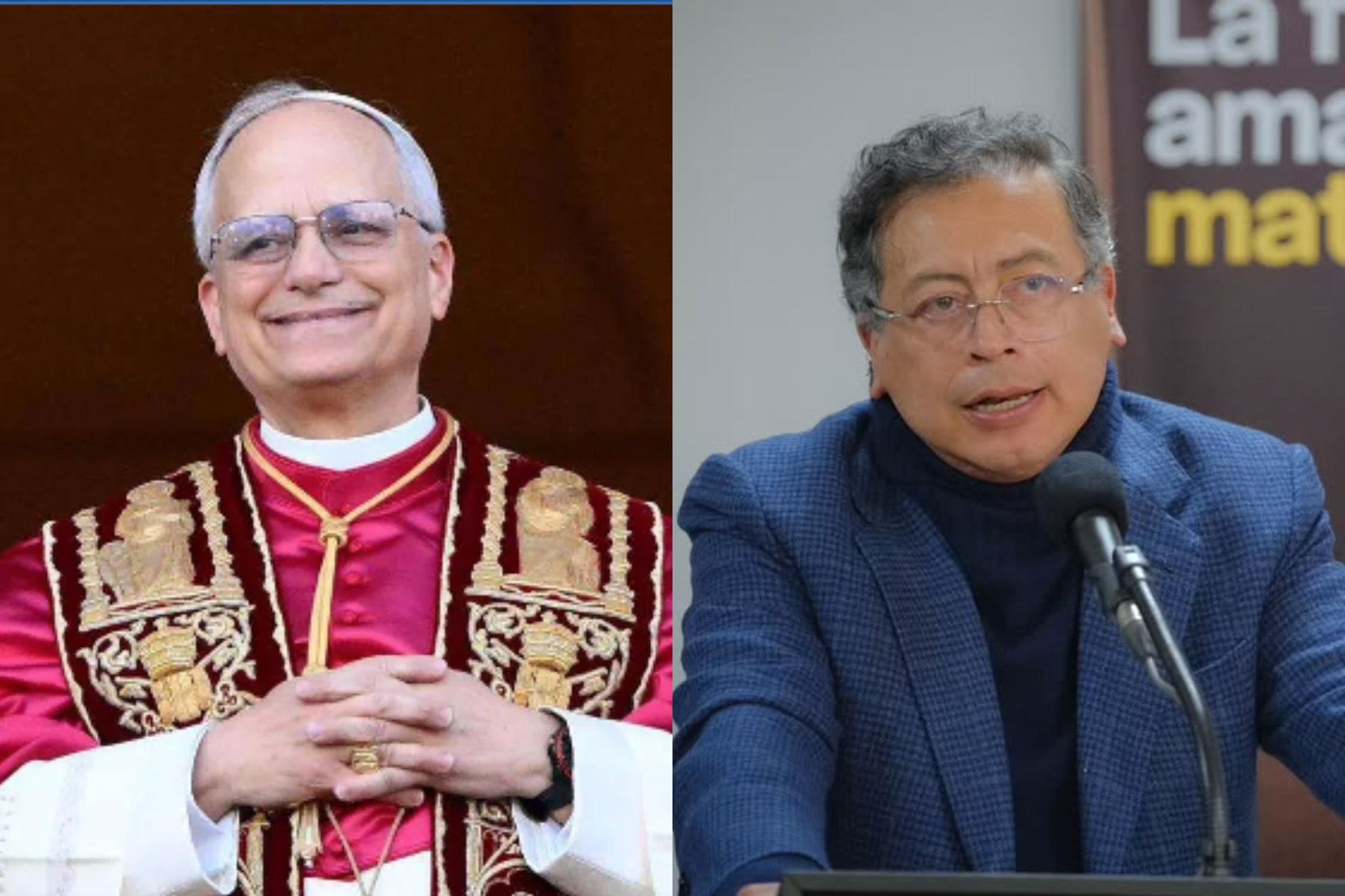 Reacción y mensajes de Gustavo Petro, presidente de Colombia, por elección del Papa León XIV