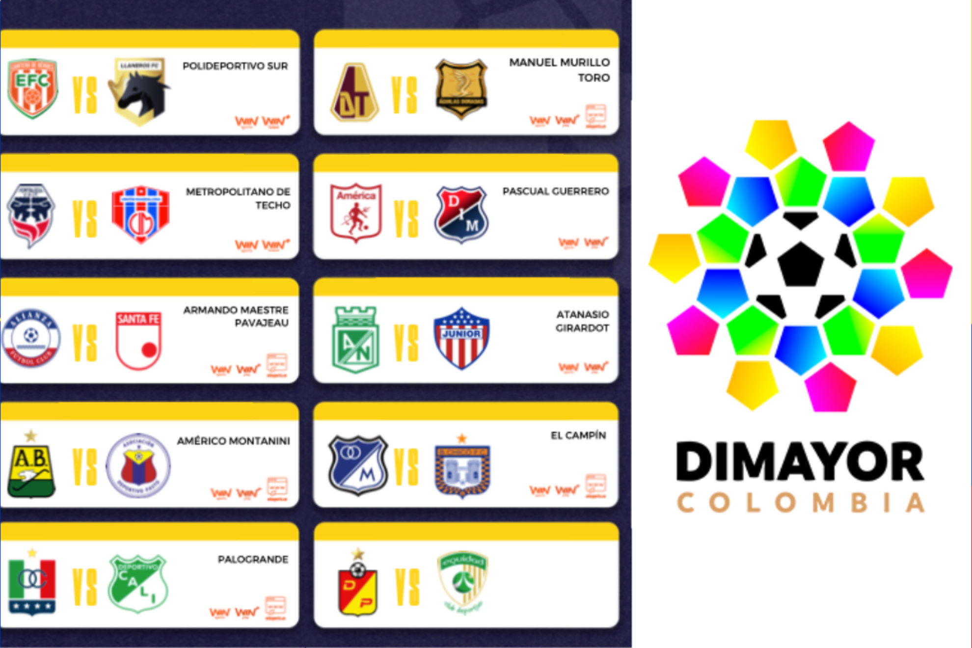 Polémica programación de la última fecha de la Liga BetPlay 1-2025 que ...
