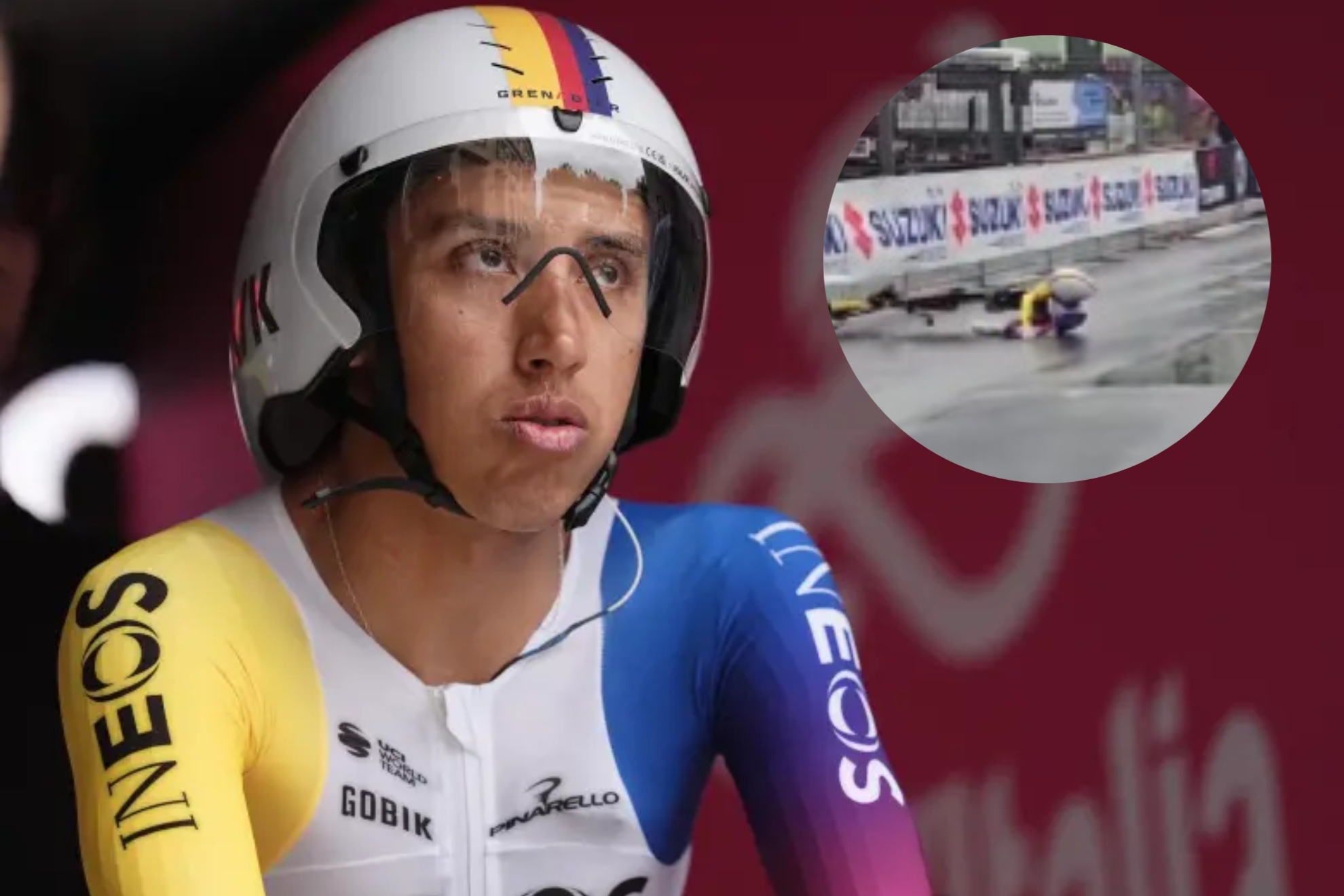 Egan Bernal espera remontar posiciones en lo que resta del Giro de Italia tras la dura caída.