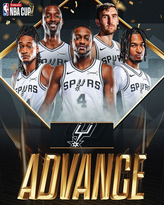 The San Antonio Spurs beat the Lakers and qualified for the NBA Cup semifinals