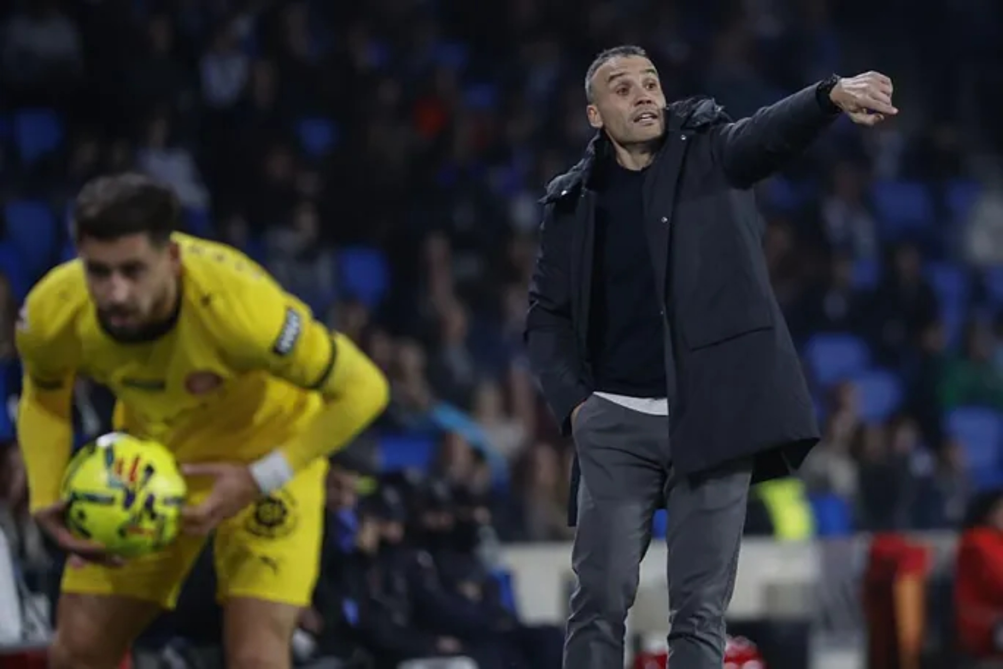 Sergio Francisco, durante el partido contra el Girona.