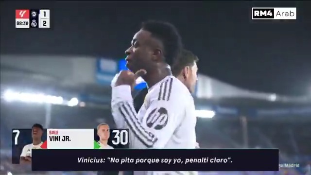 Vinicius tras el cambio.