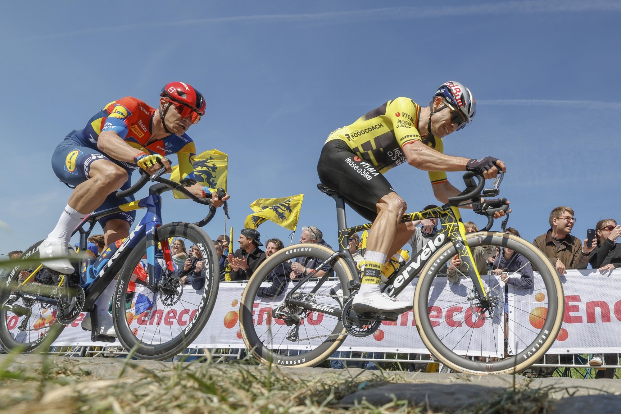 Wout van Aert, en el Tour de Flandes