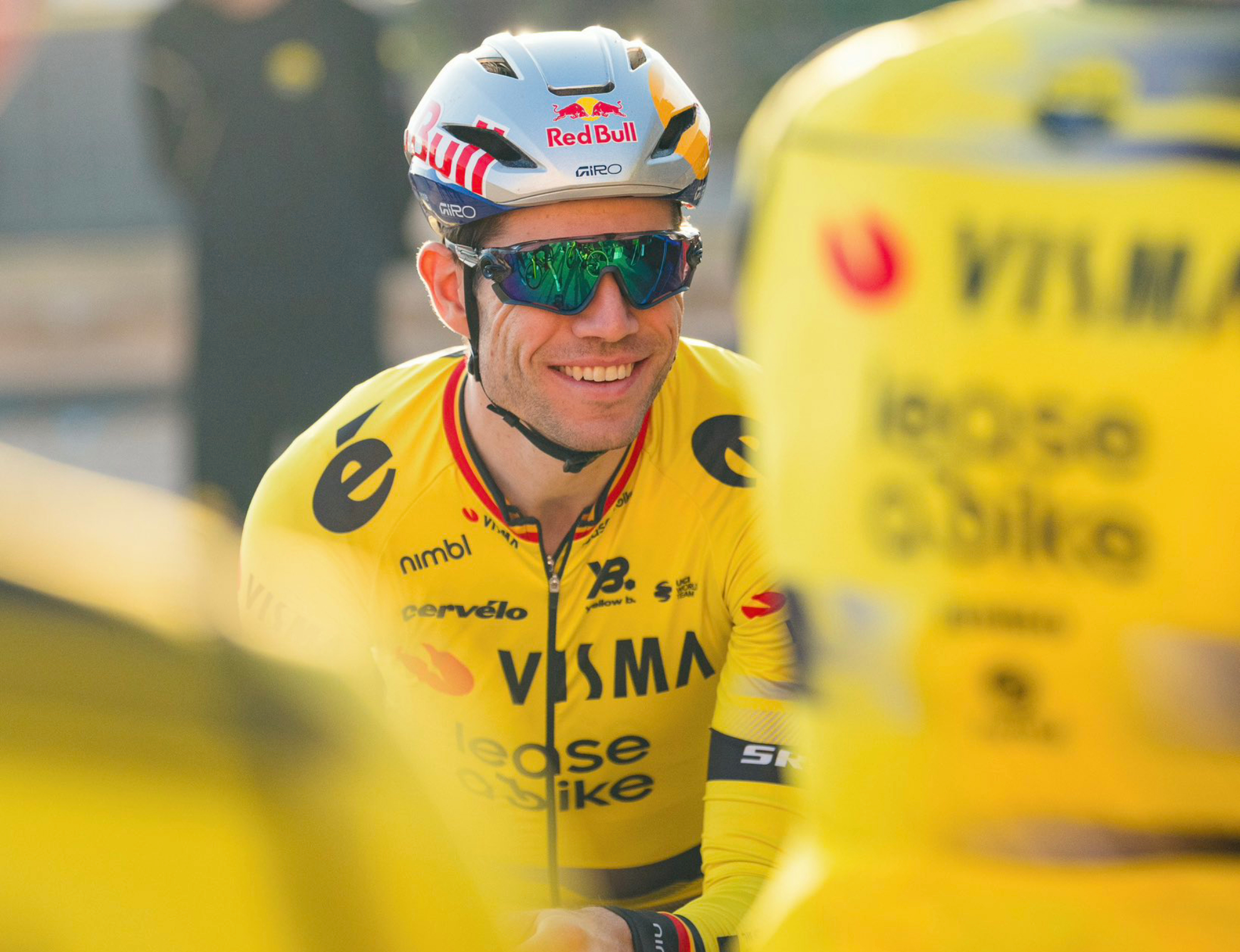 Wout van Aert, en el campo de entrenamiento de pretemporada