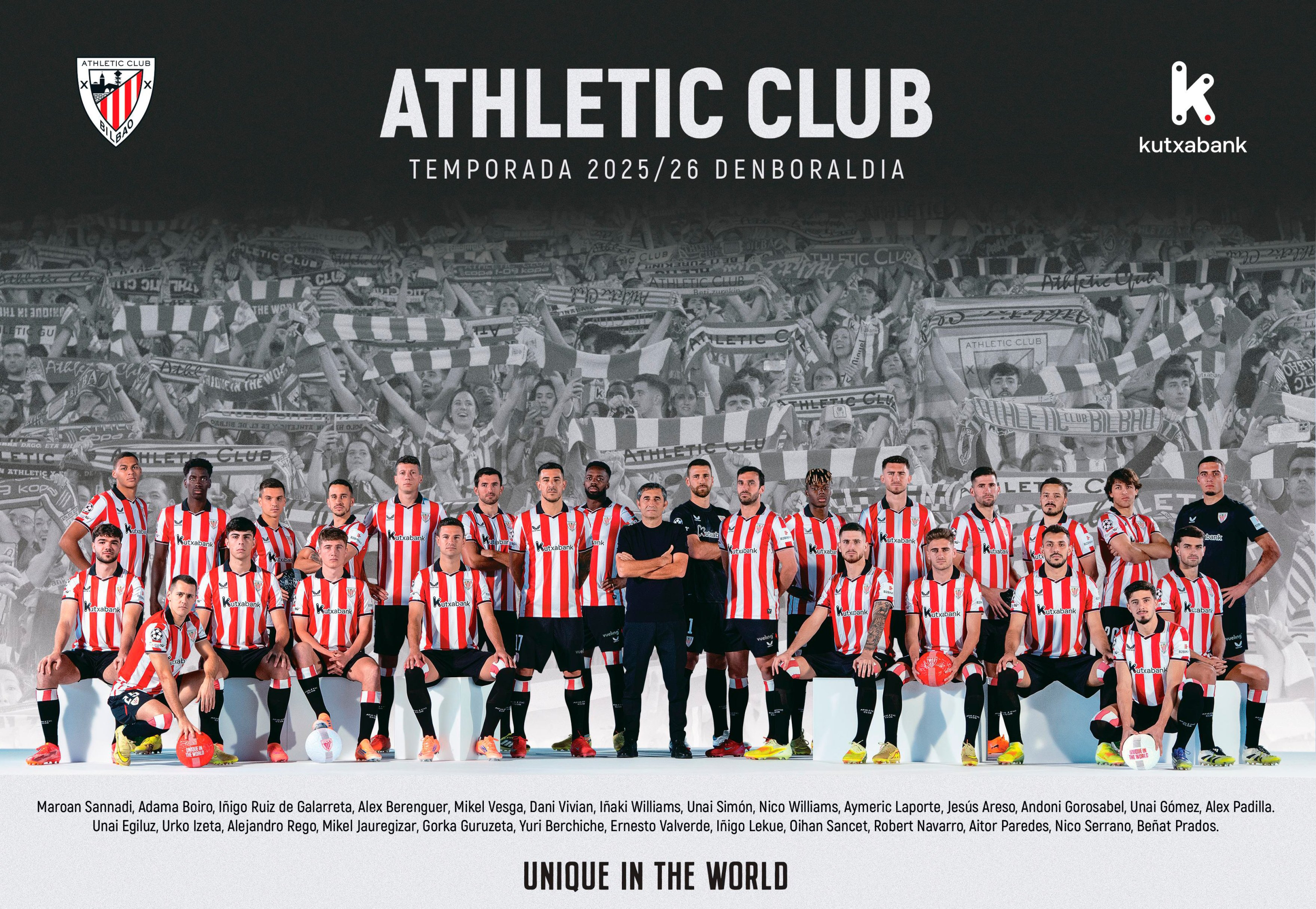 Póster oficial del Athletic para esta temporada, la primera de la vuelta de Laporte.