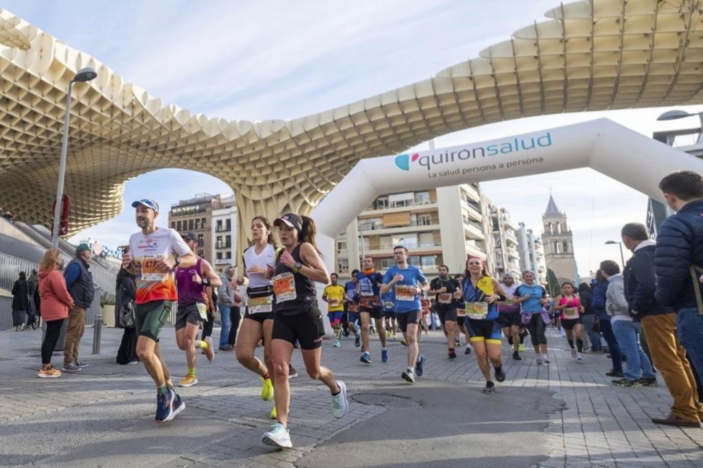 Imagen de una carrera popular.
