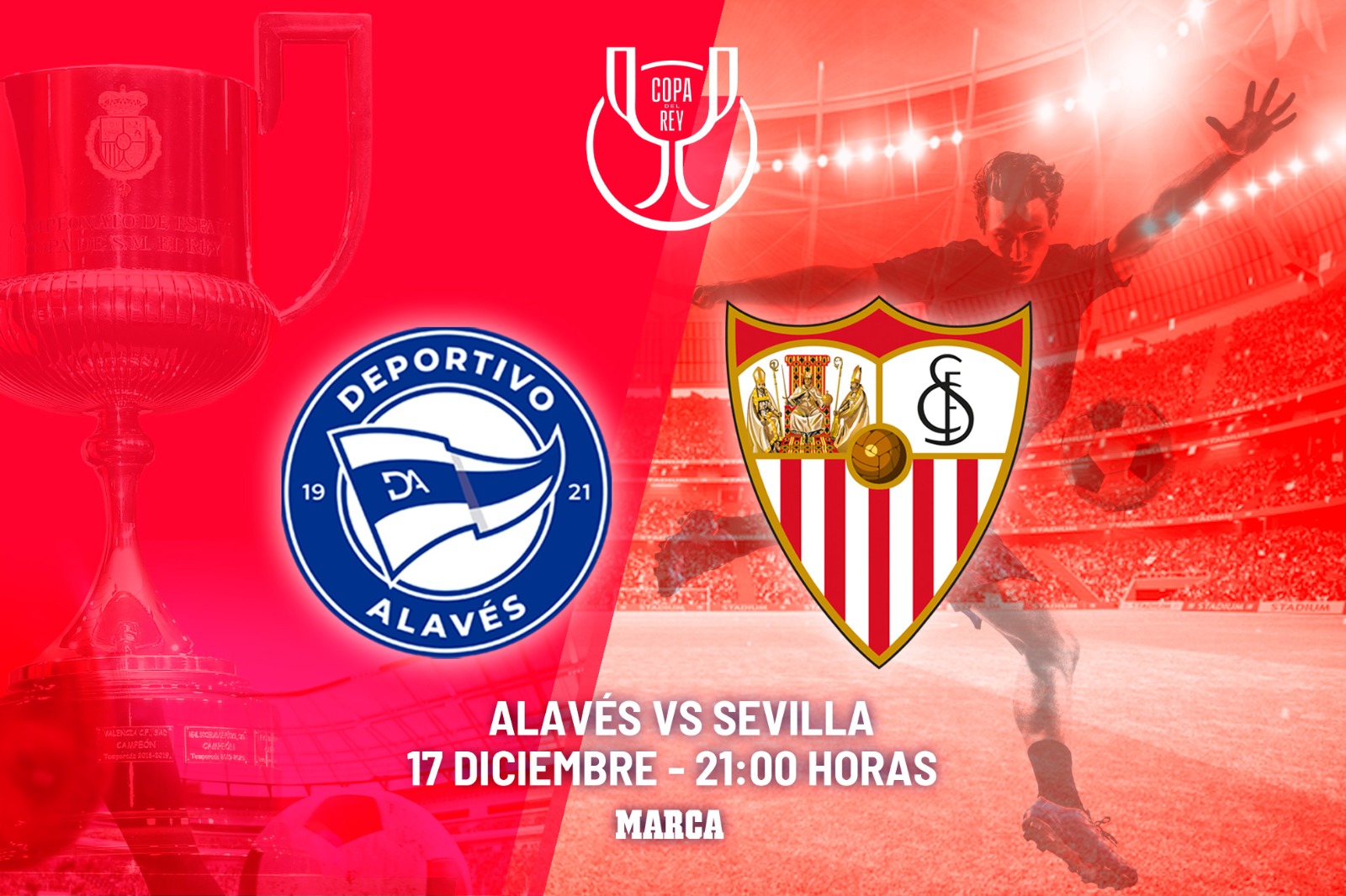 Alavés - Sevilla: horario y dónde ver hoy en TV el partido de Copa del Rey