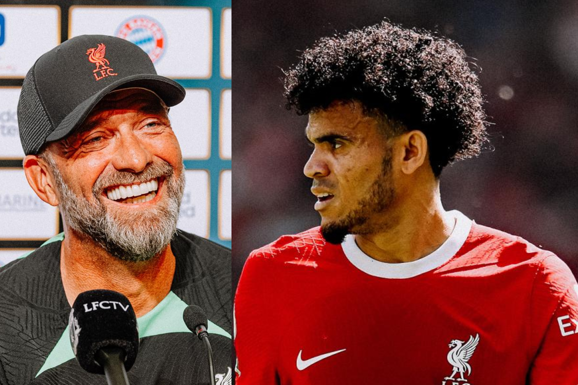 Jurgen Klopp y Luis Díaz