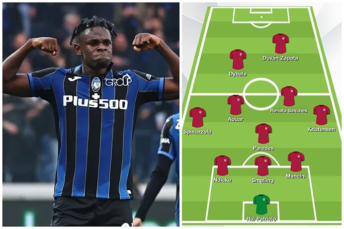 Duván Zapata está un paso de firmar por la Roma de Mourinho, que puede presumir de un once para pelear la Serie A.