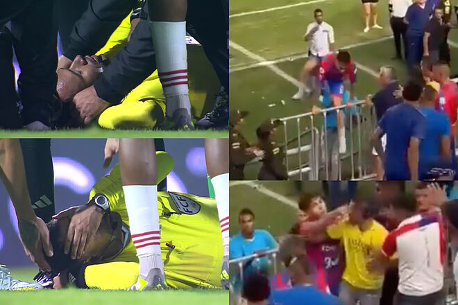 Noche violenta: Hinchas del Junior agreden al árbitro y 'el Caballo' casi se va a los golpes con un aficionado