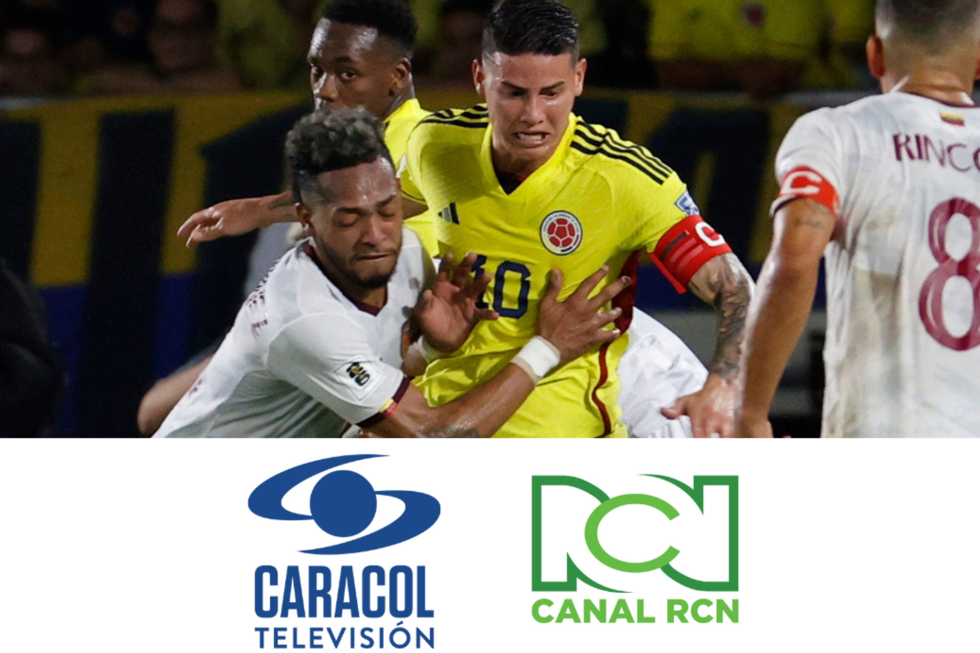 Caracol Televisión o Canal RCN: batalla por el rating en inicio de Eliminatorias 2026 en Colombia VS Venezuela