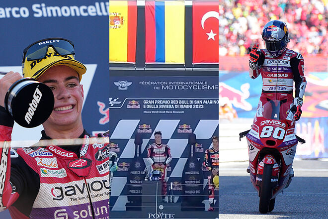 Emoción de David Alonso con el himno de Colombia en su tercer triunfo en Mundial de Moto3 con un remate épico