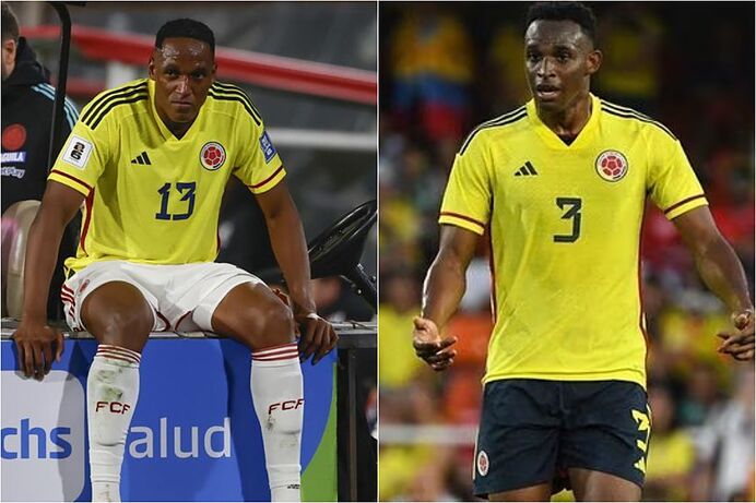 John lucumí y Yerry Mina se perderán la siguiente fecha de la Selección Colombia por lesión.