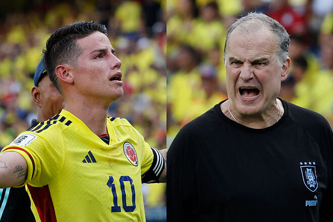 Marcelo Bielsa no esperaba el nivel de James Rodríguez en Colomvia vs. Uruguay y lo elogió
