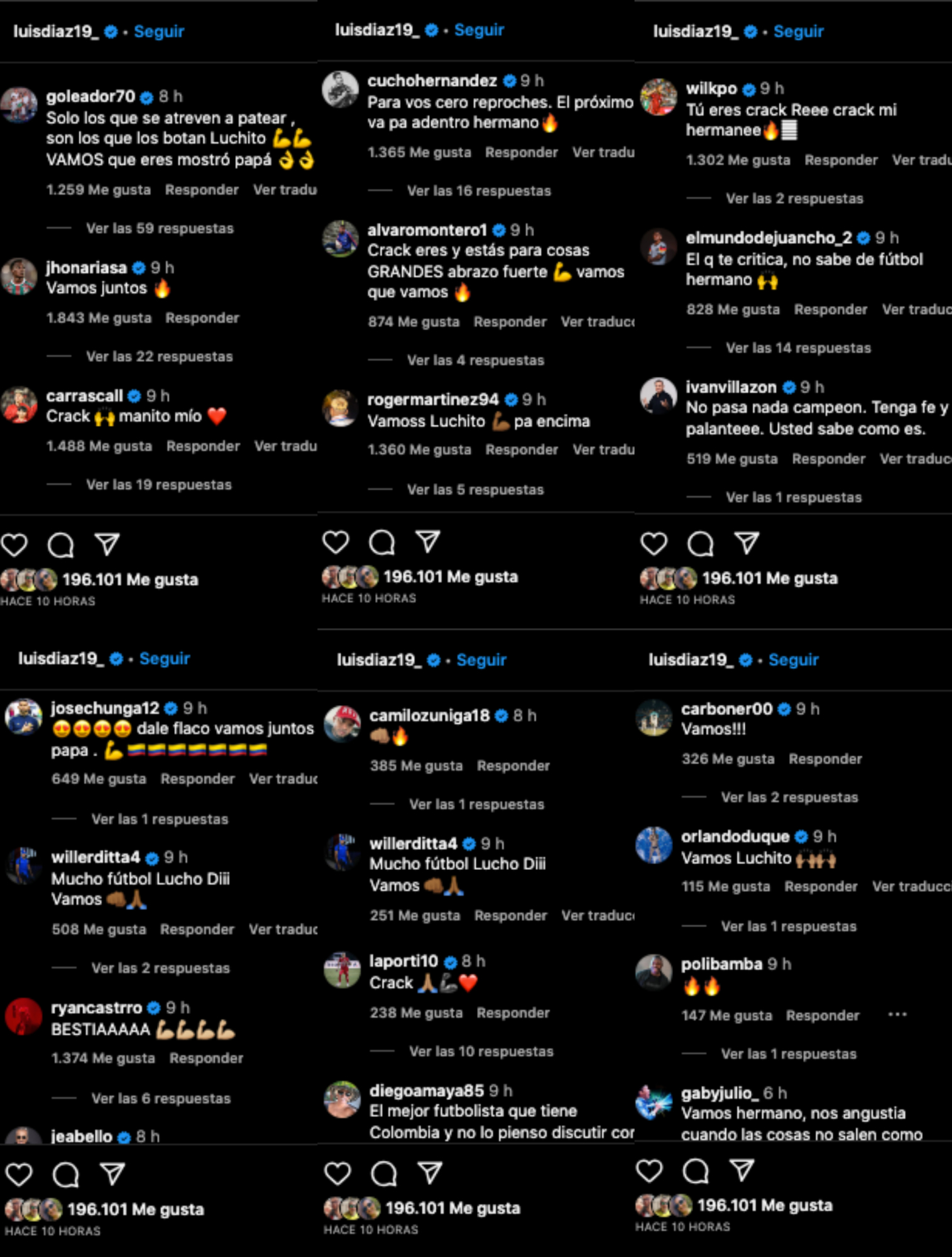 Apoyo a Luis Díaz por críticas en Colombia