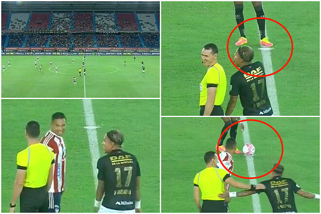 Wilmar Roldán empezó el partido sin balón, Bacca y Dayro se burlaron del experimentado árbitro