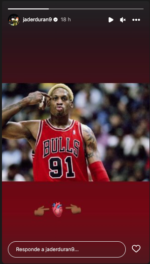 Jhon Jader Durán y su publicación de Dennis Rodman