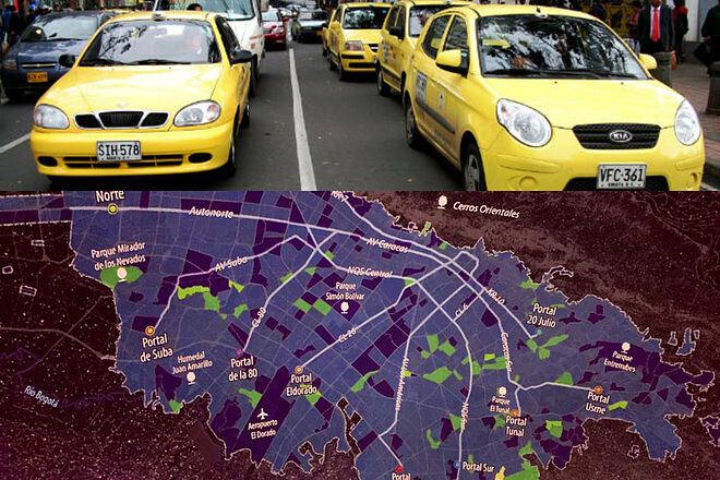 Puntos de bloqueos del paro de taxistas en Colombia, miércoles 25 de octubre 2023