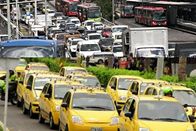 Bloqueos y razones de protestas: paro de taxis en Colombia del viernes 27 de octubre de 2023