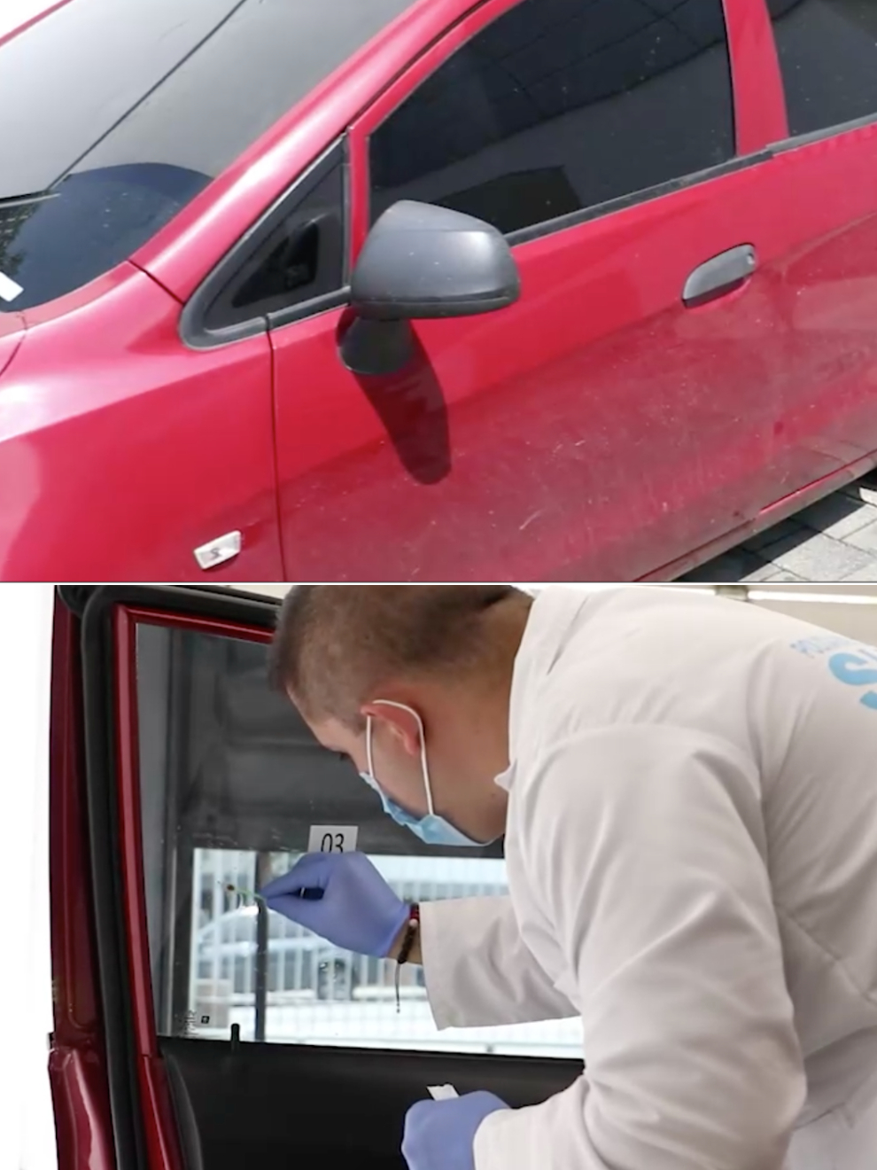 Carro rojo de 'paseos millonarios' a extranjeros en Medellín