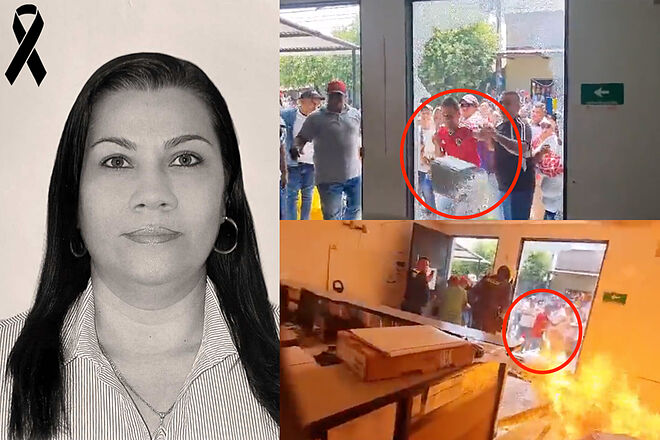 Incendian oficina de la Registraduría y muere una mujer quemada antes de las Eelecciones en Colombia
