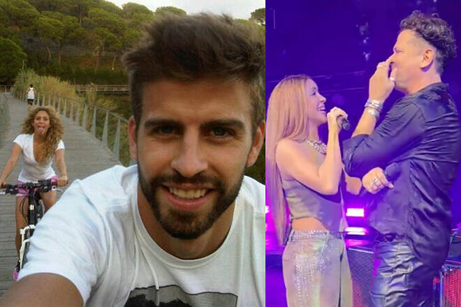 Carlos Vives no podía creerlo, Shakira cantó 'La Bicicleta' y quitó a Gerard Piqué de la letra (Facebook, Gerard Piqué - Twitter, Carlos Vives)
