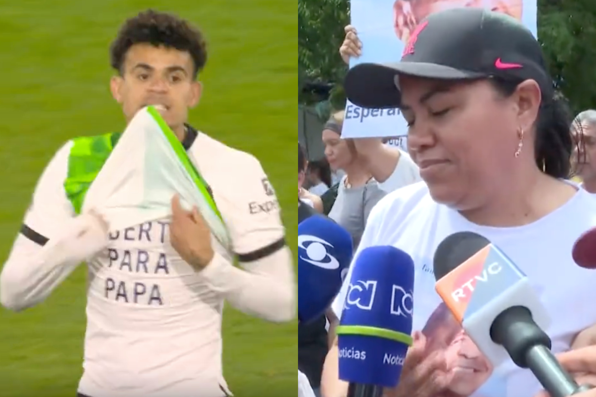 Gol de Luis Díaz con Liverpool y mensaje por secuestro de su papá. Mamá de 'Lucho' rompió en llanto ('X' ESPN - Noticias RCN)