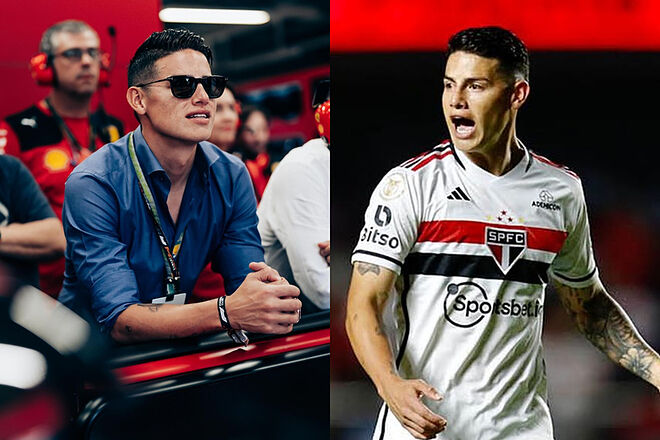 James Rodríguez pasó de la Fórmula 1 a enfermarse para São Paulo vs. Bragantino (Instagram James Rodríguez - São Paulo)