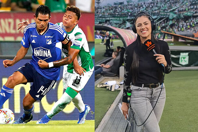 Periodista Sheyla García responde a hinchas de Millonarios, después de ganarle a Nacional (Instagram Dimayor - Sheyla García)