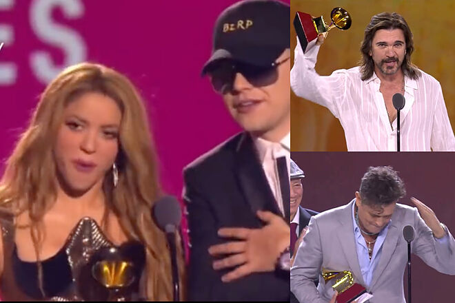 Shakira arrasó, 'madrazo' de Juanes y Carlos Vives se emocionó en los GRammy Latinos 2023