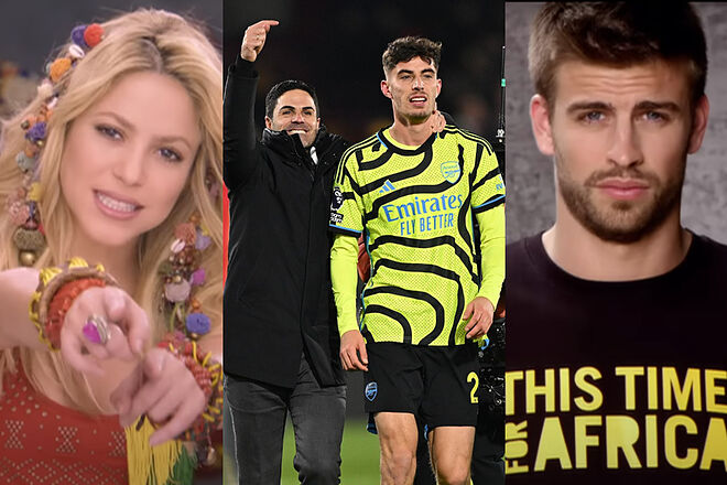 Shakira encantada con 'Waka Waka' para Havertz: canción del inició de su amor con Piqué (YouTube Shakira - Instagram Arsenal)