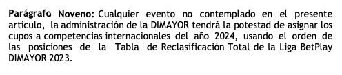 (Reglamento de Liga BetPlay 2023-1 Dimayor)