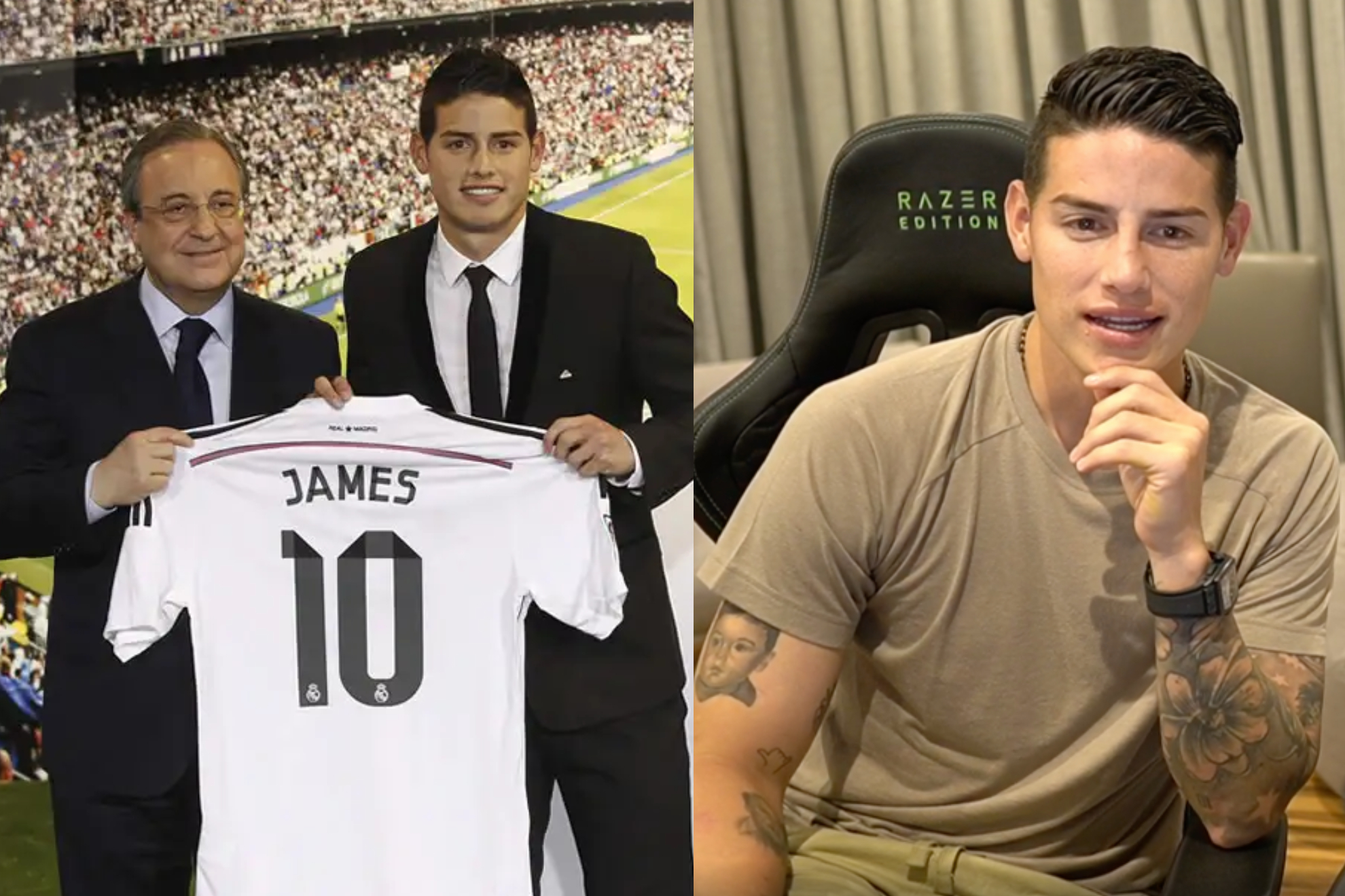 James Rodríguez revela cómo lo convenció Florentino Pérez y equipos que lo quisieron aparte del Real Madrid (EFE - Twitch Pelicanger)