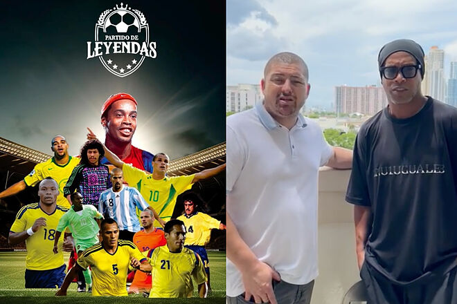 Partido con Ronaldinho, suspendido y hay protestas de aficionados (Instagram: @five.starrecords)