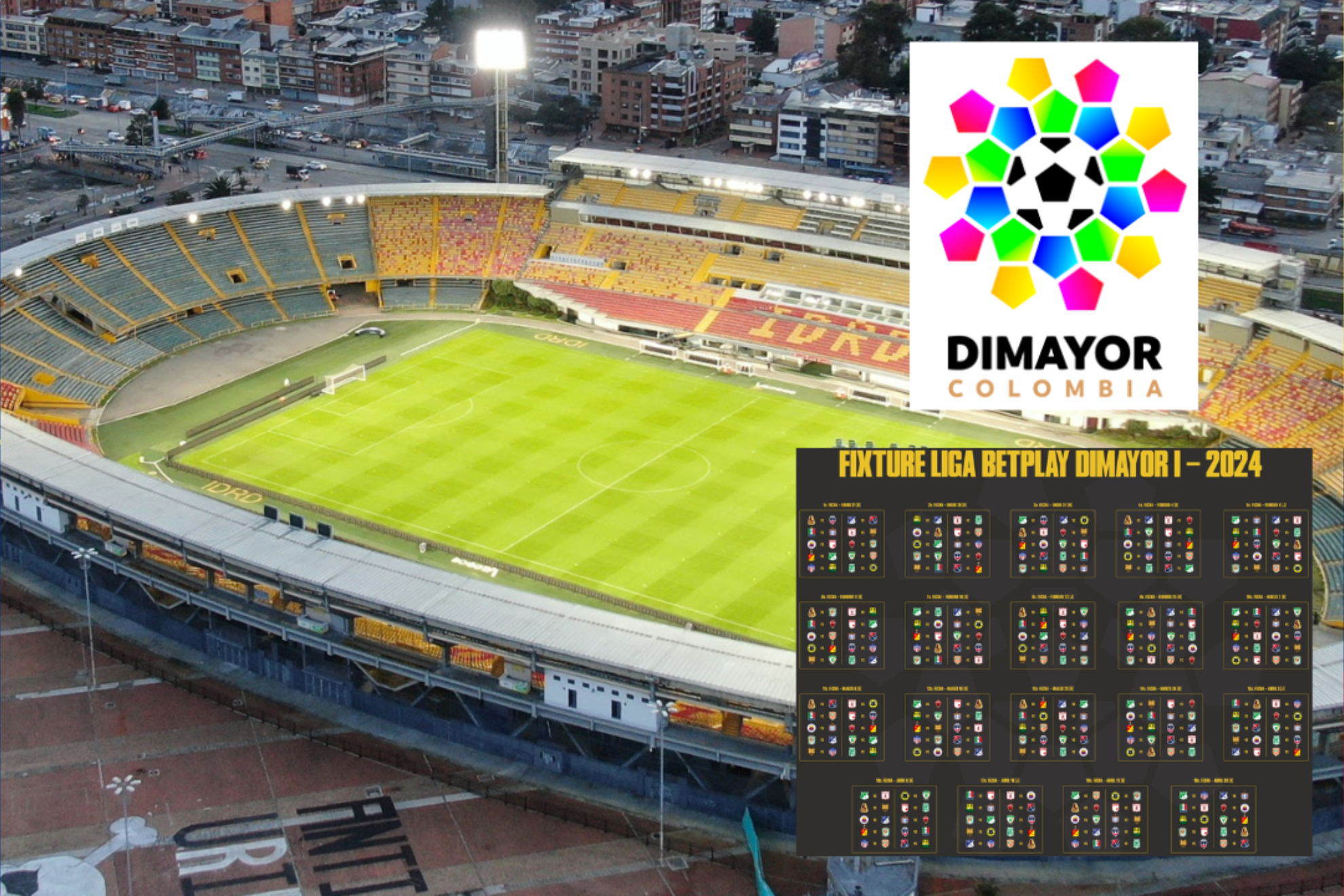 Liga BetPlay 1-2024 se cruza con Copa Libertadores, Copa Sudamericana y conciertos (Alcaldía Bogotá - Dimayor)