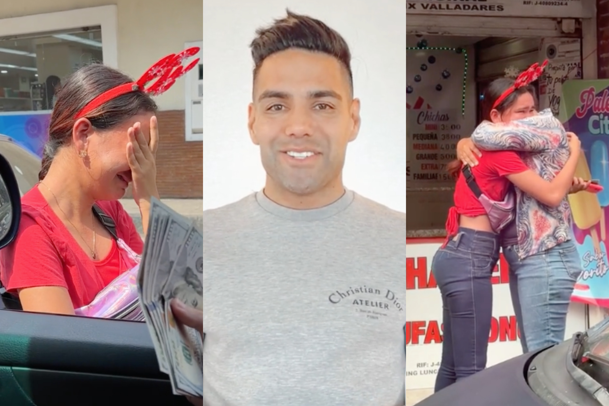 Gesto de Falcao con niña vendedora de calle y repsuesta a un crítico
