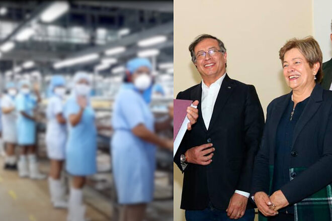 Ministra del trabajo acusó a empresa Van camp's de maltrato a trabajadoras (YouTube Van Camp's, Presidencia de Colombia)