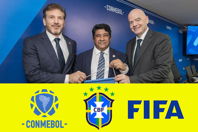 Decisión que salva a la CBF de castigos de FIFA y Conmebol ('X': Conmebol - Conmebol, CBF, FIFA)