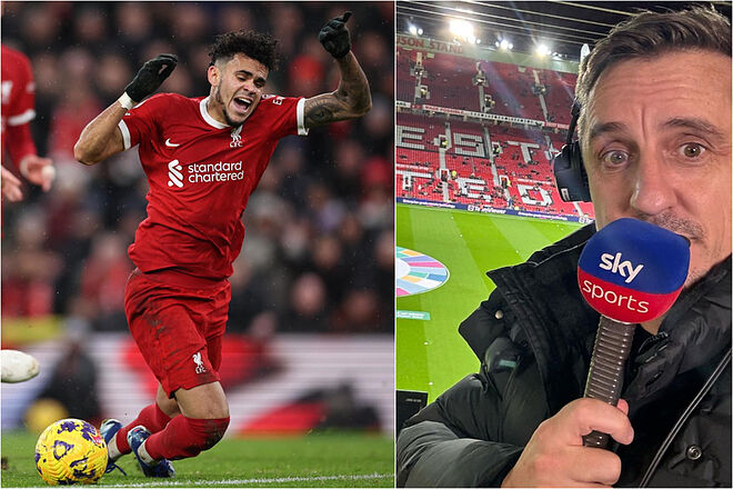 Gary Neville criticó a Luis Díaz y compañeros del Liverpool por depender de Mohamed Salah (EFE - Instagram: Gary Neville)