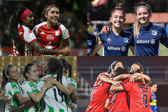 Confirman equipos y formato de Liga Femenina 2024 en Colombia (Instagram: Santa Fe, Millonarios, Nacional, América)