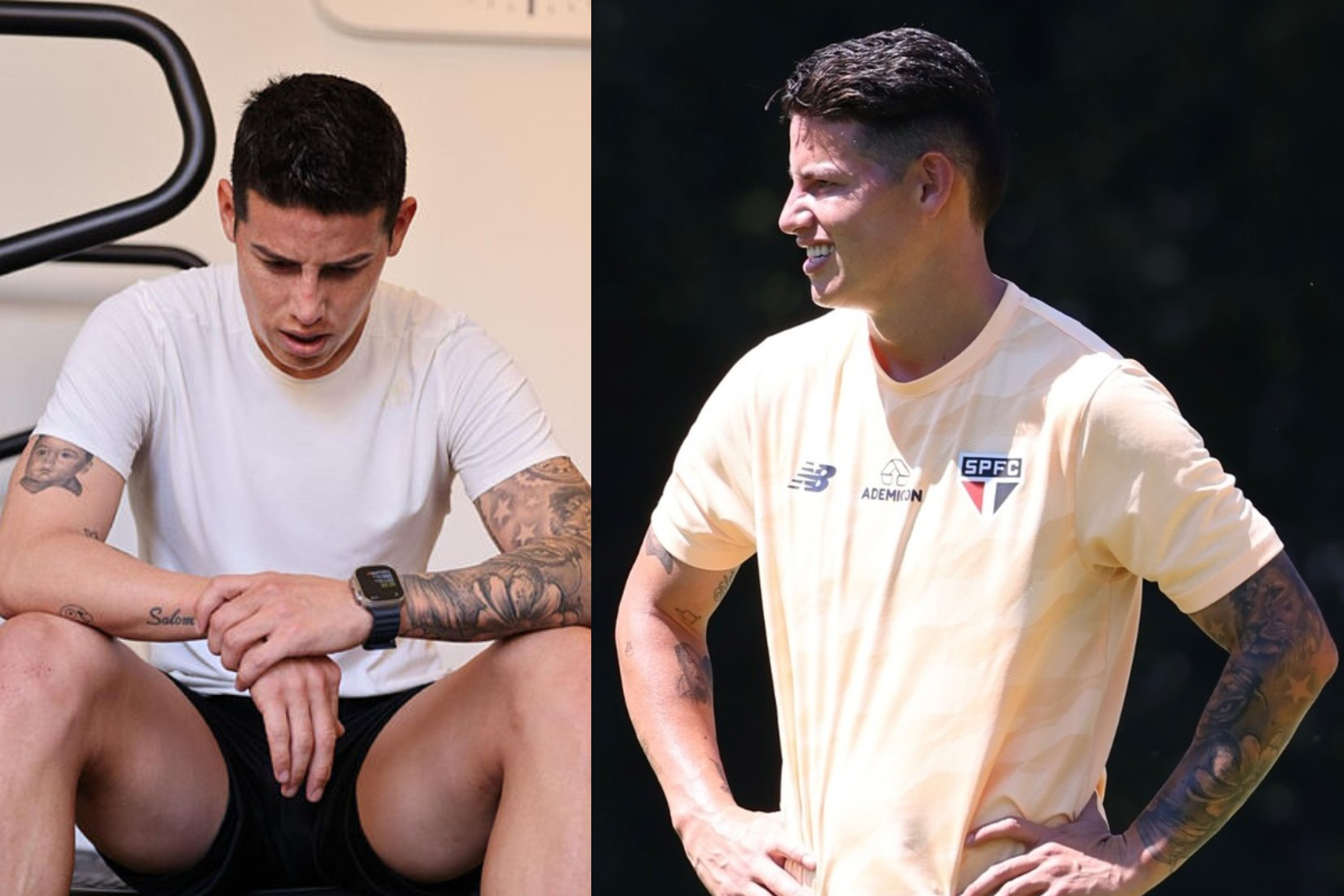 Primeras ausencias de James Rodríguez en 2024 con São Paulo (Instagram: James Rodríguez)