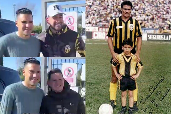 Falcao García tuvo encuentro especial con hinchas del Deportivo Táchira y recor´do a su padre ('TikTok' Gianfranco Araujo - 'X': Gol Caracol)