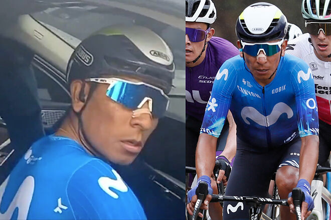 Reacción de Nairo Quintana por pregunta sobre médico que enfrenta juicio en Francia ('X': Red+ Noticias - EFE)