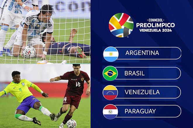 Posiciones fase final Preolímpico Sudamericano Sub-23 - Argentina vs. Paraguay y Venezuela vs. Brasil
