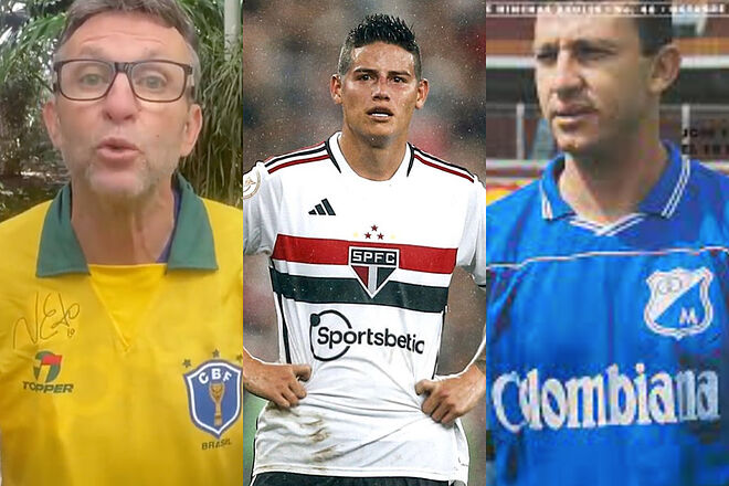 Neto atacó a James Rodríguez por su corto paso en São Paulo (Instagram: Neto, James Rodríguez - Revista Millos)