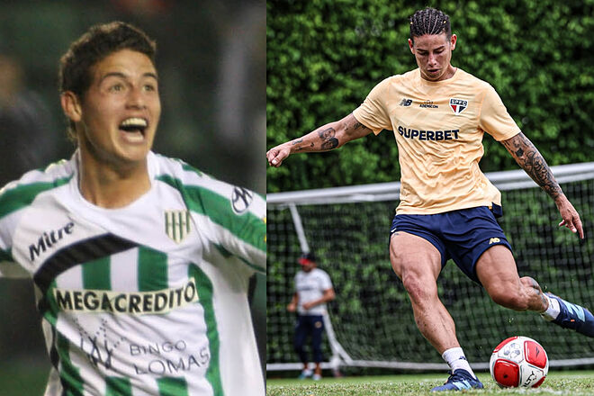 James podría regresar a Banfield después de salir del São Paulo ('X': Banfield - Instagram: James Rodríguez)