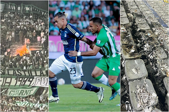 Dimayor no sancionó a Nacional por incendios en el estadio durante el partido con Millonarios ('X': Federico Gutiérrez - Instagram: Dimayor)