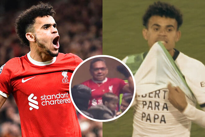 Luis Díaz hizo gol en Liverpool vs. Lutton Town y pudo celebrar con su papá en la tribuna (EFE - ESPN)